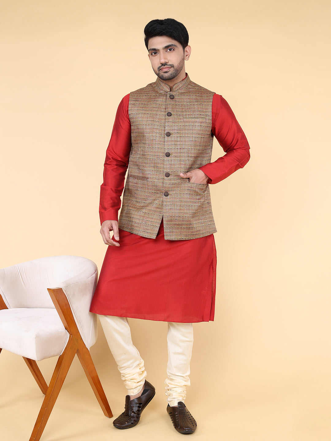 Khakhi multi color Jacket