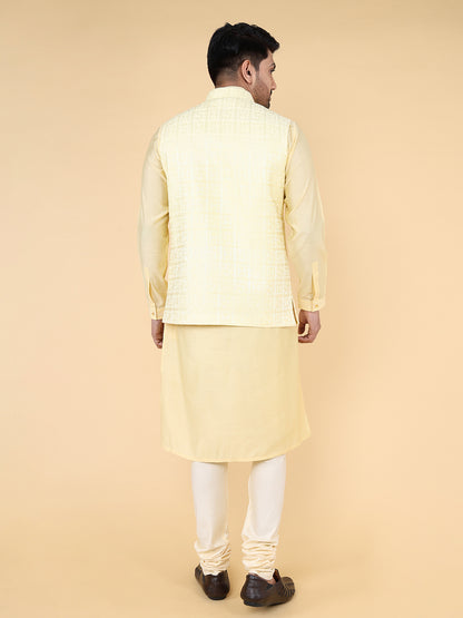 Lemon all over thread work Jacket