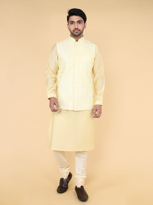 Lemon all over thread work Jacket