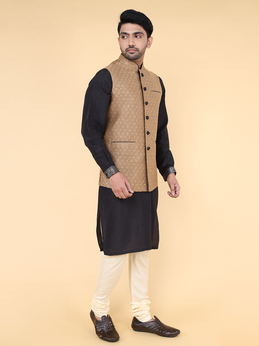 Beige and black Jacket