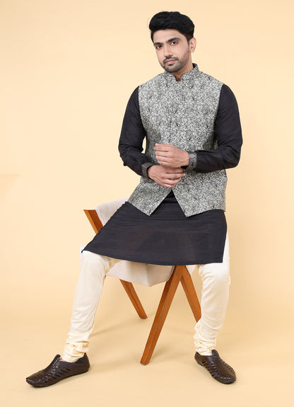 Beige and black Jacket